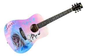 Taylor Swift Signed 41" Lover Graphic Acoustic Guitar JSA - Sports Integrity