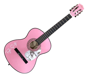 Taylor Swift Signed 38" Totured Poets Department Pink Acoustic Guitar PSA Holo - Sports Integrity