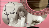 Taylor Swift Signed 38" Totured Poets Department Pink Acoustic Guitar PSA Holo - Sports Integrity