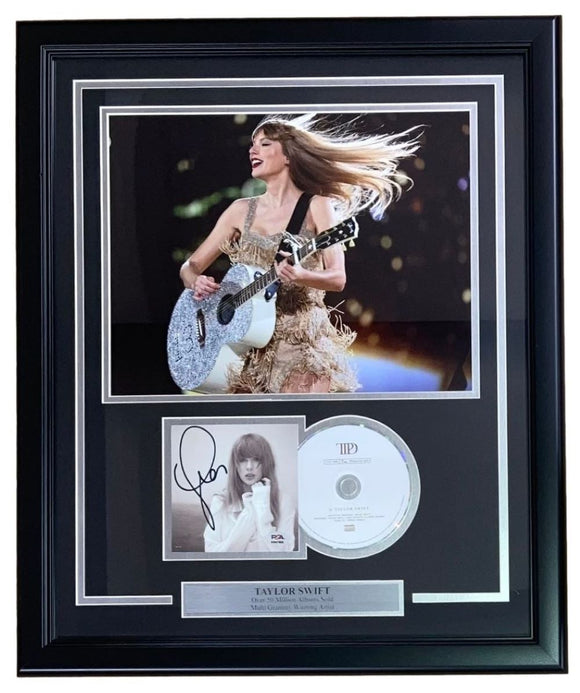 Taylor Swift Signed Framed Tortured Poets CD Insert w/ 11x14 Photo PSA/DNA - Sports Integrity