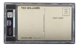 Ted Williams Signed Slabbed 4x6 Boston Red Sox Postcard PSA NM - MT 8 - Sports Integrity