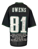 Terrell Owens Philadelphia Signed Black Stat Football Jersey JSA ITP - Sports Integrity