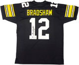 Terry Bradshaw Pittsburgh Signed Black Football Jersey BAS - Sports Integrity