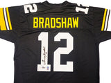 Terry Bradshaw Pittsburgh Signed Black Football Jersey BAS - Sports Integrity