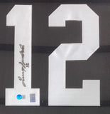 Terry Bradshaw Pittsburgh Signed Framed Black Football Jersey BAS - Sports Integrity