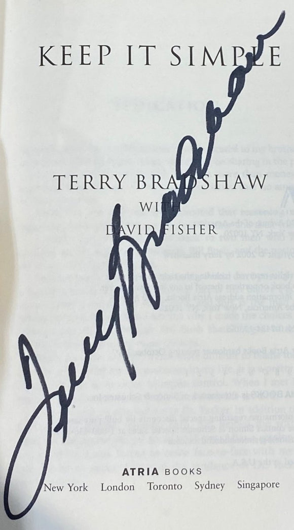 Terry Bradshaw Signed Keep It Simple Book BAS - Sports Integrity