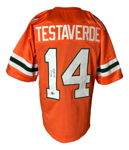 Vinny Testaverde Miami Signed College Football Jersey BAS ITP - Sports Integrity