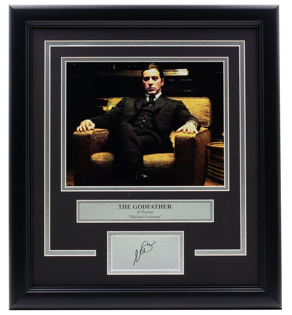 Al Pacino Framed 8x10 The Godfather Chair Photo w/ Laser Engraved Signature