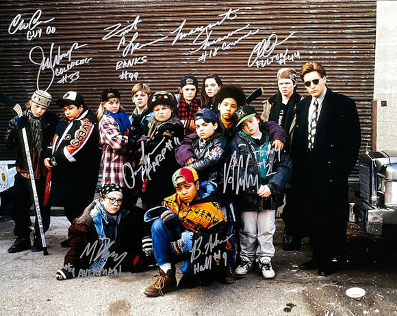 The Mighty Ducks Multi Signed 16x20 Cast Photo 9 Signatures JSA - Sports Integrity