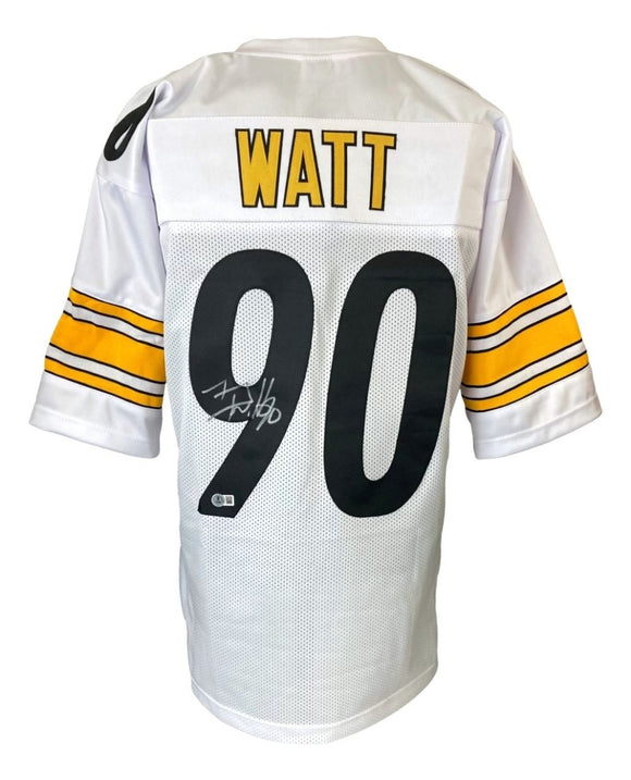 TJ Watt Pittsburgh Signed White Football Jersey BAS - Sports Integrity