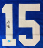 Tommy Devito New York Signed Blue Football Jersey BAS ITP - Sports Integrity