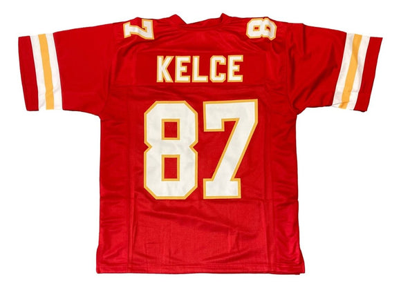 Travis Kelce Kansas City Red Football Jersey - Sports Integrity