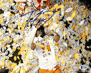 Travis Etienne Signed 8x10 Clemson Tigers Confetti Photo BAS - Sports Integrity