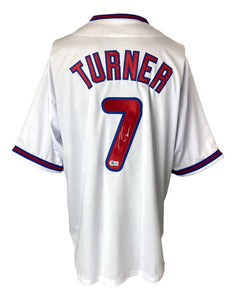 Trea Turner Philadelphia Signed Alternate White Baseball Jersey BAS ITP - Sports Integrity