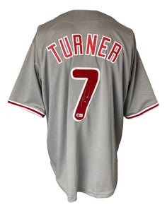 Trea Turner Philadelphia Signed Gray Baseball Jersey BAS ITP - Sports Integrity