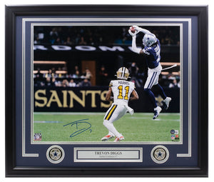 Trevon Diggs Signed Framed Dallas Cowboys 16x20 Photo BAS - Sports Integrity