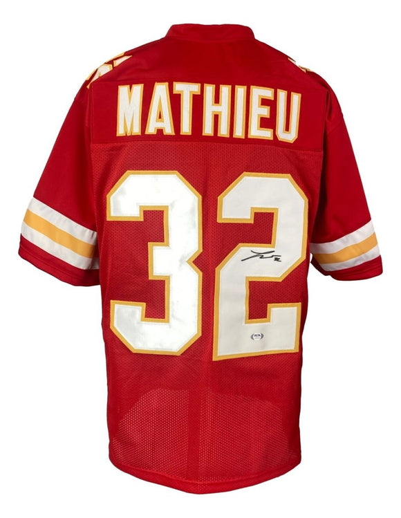 Tyrann Mathieu Kansas City Signed Red Football Jersey PSA ITP - Sports Integrity