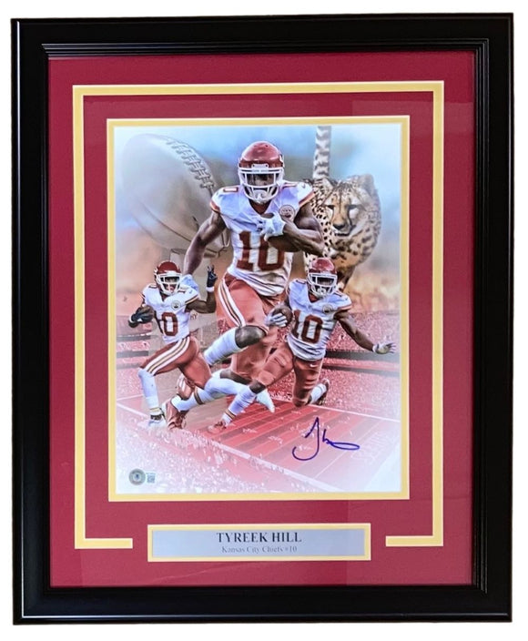 Tyreek Hill Signed Framed 11x14 Kansas City Chiefs Collage Photo BAS - Sports Integrity