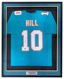 Tyreek Hill Miami Signed Framed Custom Teal Football Jersey BAS ITP - Sports Integrity