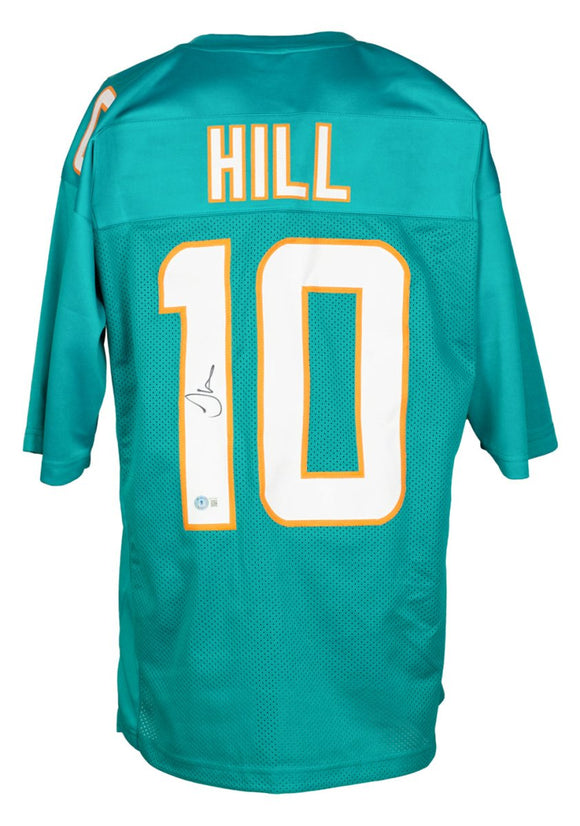 Tyreek Hill Signed Custom Teal Pro Style Football Jersey BAS ITP - Sports Integrity