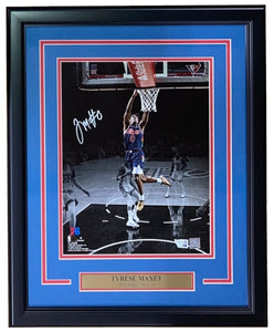 Tyrese Maxey Signed Framed 11x14 Philadelphia 76ers Spotlight Photo Fanatics - Sports Integrity