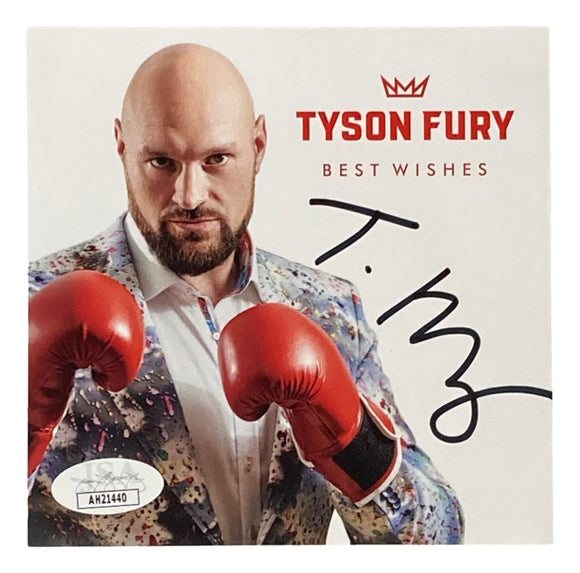 Tyson Fury Signed 5x5 CD Insert JSA - Sports Integrity