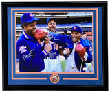 Mike Tyson Gooden Strawberry Signed Framed 16x20 New York Mets Photo JSA+BAS - Sports Integrity