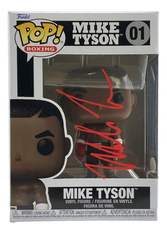 Mike Tyson Signed In Red Boxing Funko Pop #01 JSA ITP - Sports Integrity