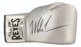 Mike Tyson Signed Right Hand Silver Cleto Reyes Boxing Glove JSA ITP - Sports Integrity