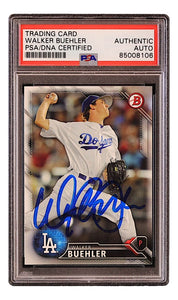 Walker Buehler Signed 2016 Bowman Prospects #BP78 Dodgers Rookie Card PSA/DNA - Sports Integrity