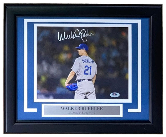 Walker Buehler Signed Framed 8x10 Los Angeles Dodgers Photo PSA Hologram - Sports Integrity