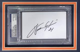 Walter Payton Chicago Bears Signed Framed Slabbed Index Card PSA/DNA - Sports Integrity