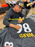 Hines Ward Pittsburgh Signed Black Football Jersey JSA ITP - Sports Integrity