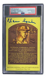 Warren Spahn Signed 4x6 Milwaukee Braves Hall Of Fame Plaque Card PSA/DNA 85027805 - Sports Integrity