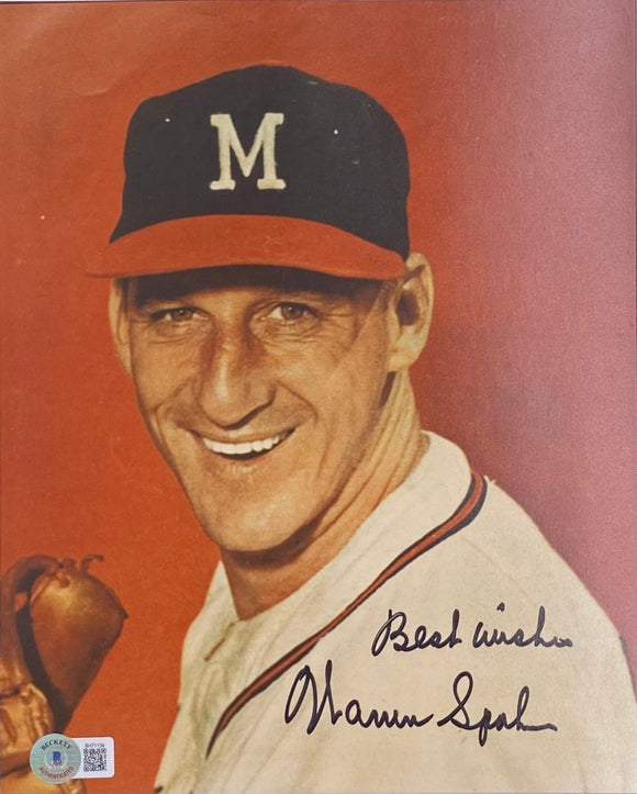 Warren Spahn Signed Milwaukee Braves Magazine Page BAS BH71134 - Sports Integrity