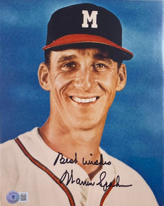 Warren Spahn Signed Milwaukee Braves Magazine Page BAS BH71135 - Sports Integrity