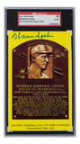 Warren Spahn Signed Slabbed Milwaukee Braves Hall of Fame Plaque Postcard SGC - Sports Integrity