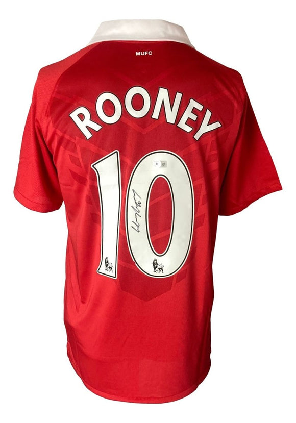 Wayne Rooney Signed Manchester United Red Nike Large Soccer Jersey BAS - Sports Integrity