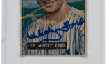 Whitey Ford Signed 1951 Bowman New York Yankees Rookie Card #1 PSA/DNA - Sports Integrity