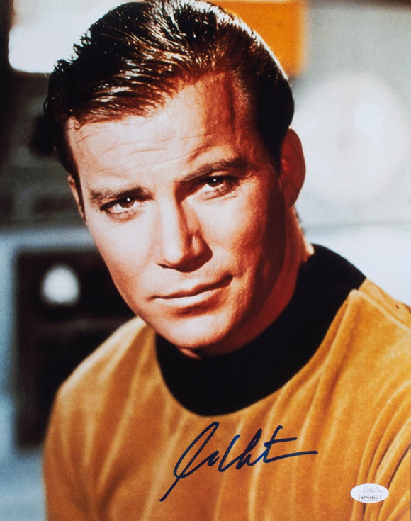 William Shatner Signed 11x14 Star Trek Close Up Photo JSA ITP - Sports Integrity