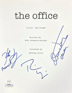 Rainn Wilson Flannery Nunez Signed The Office Livin The Dream Script Cover JSA - Sports Integrity