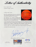 Wilt Chamberlain Los Angeles Lakers Signed Spalding Basketball PSA LOA - Sports Integrity