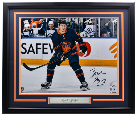 Zach Hyman Signed Framed Edmonton Oilers 16x20 Photo Fanatics - Sports Integrity