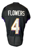 Zay Flowers Baltimore Signed Black Pro - Cut Football Jersey BAS - Sports Integrity